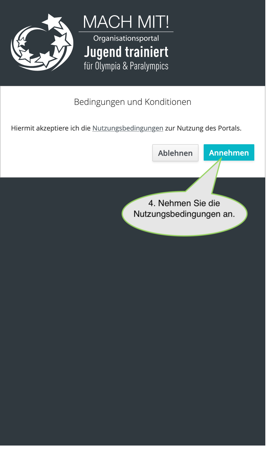 Registrierung – Schritt 4